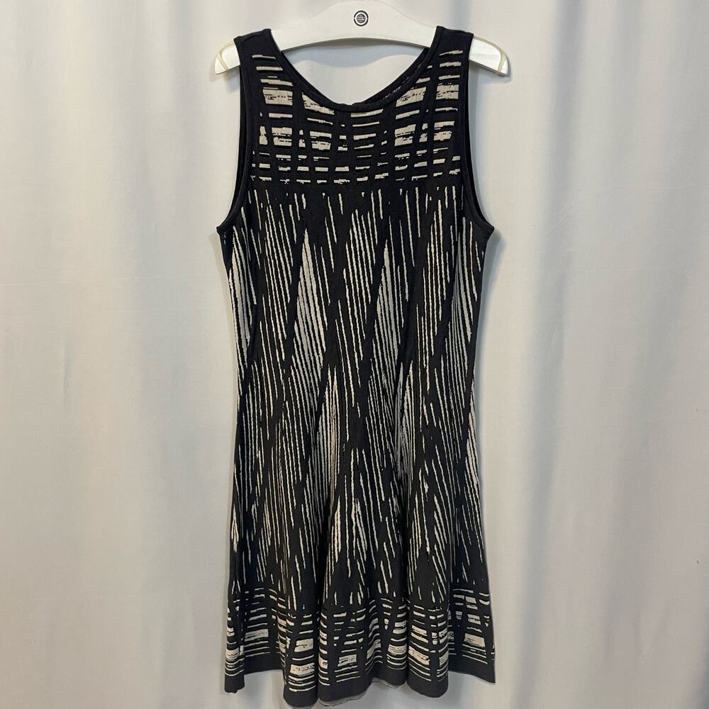 Nic+Zoe Patterned Skater Fit & Flare Sweater Sleeveless Dress Large